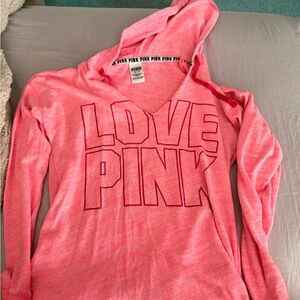 Pink Hoodie with Love Pink Logo